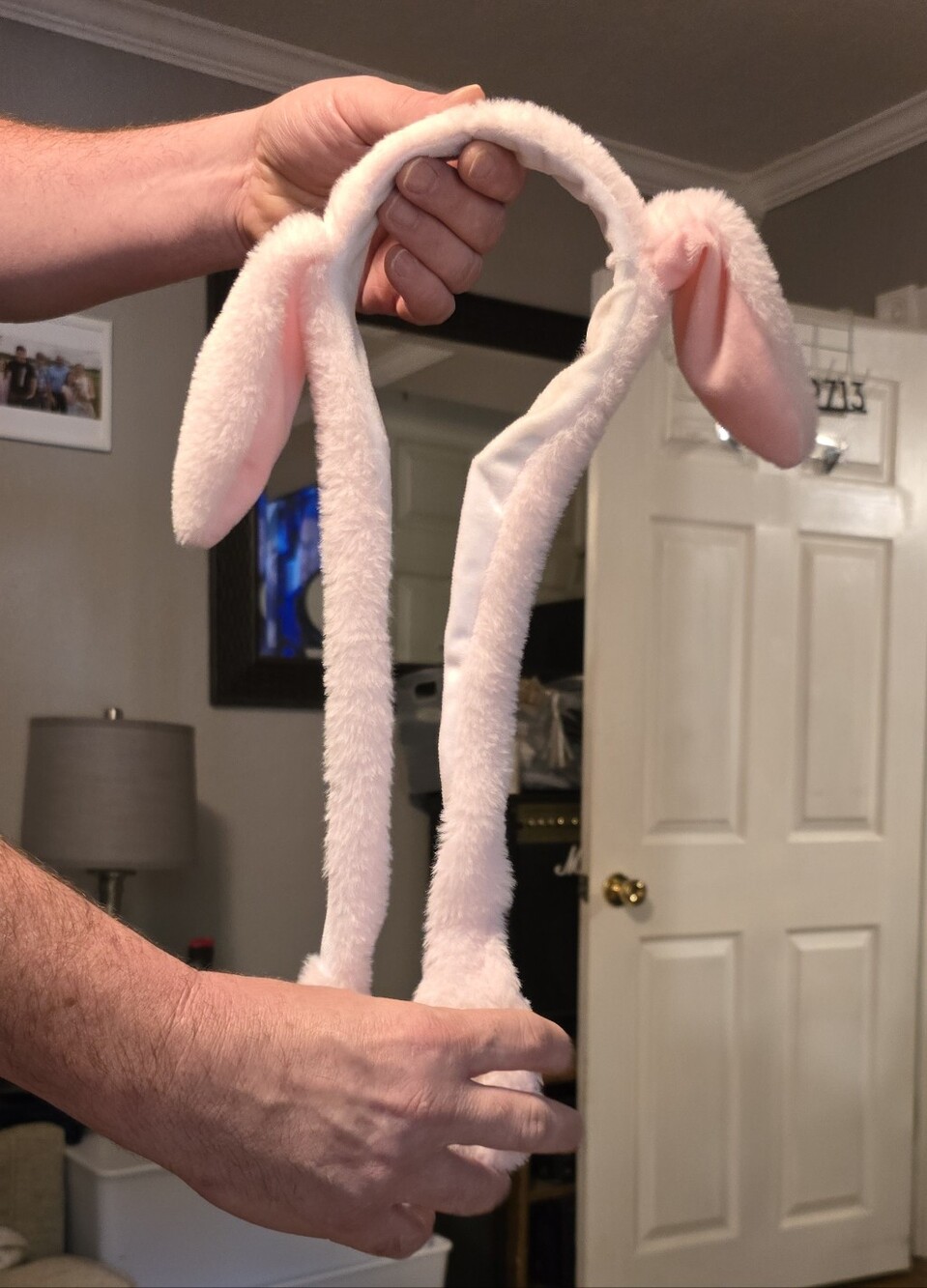 Plush Bunny Ear Headband - Pink
